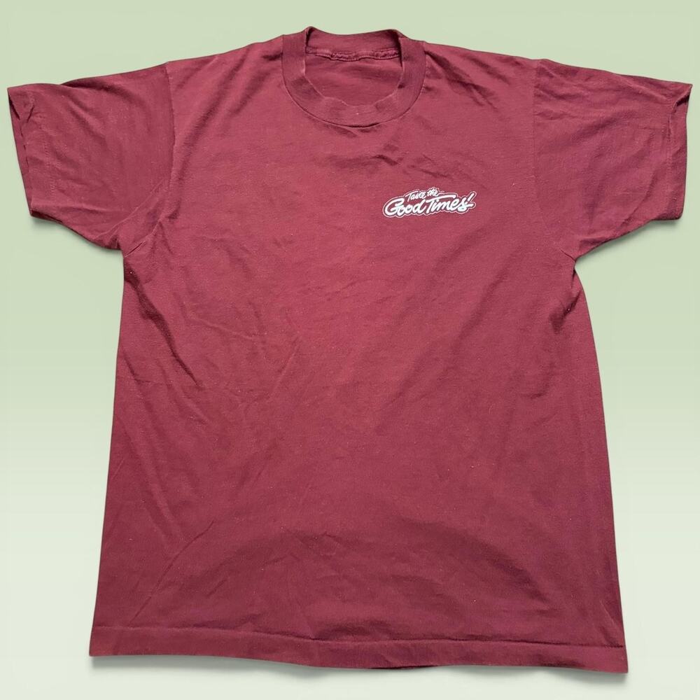 Early Times Shirt Mens Medium Red Taste The Good Times Whiskey Tee T-Shirt